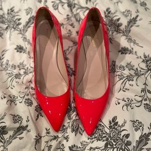 Kate Spade Neon Pink Kitten Heel Pumps